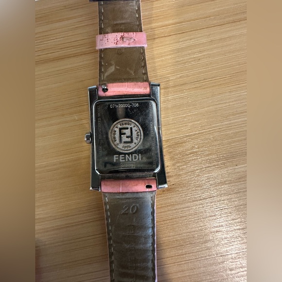 Diamond Classic Fendi Vintage Stainless Mother-of-Pearl Leather Watch Good Con - Picture 8 of 11